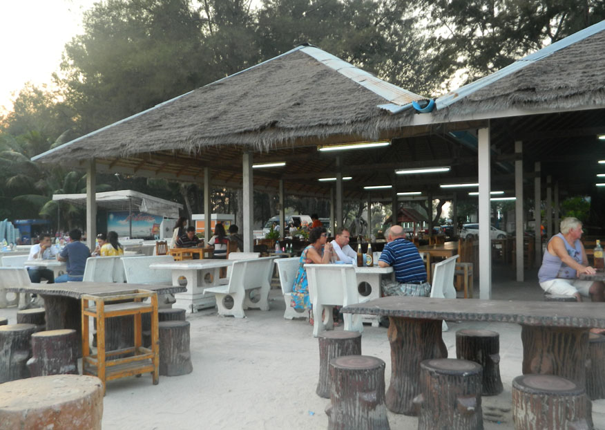 Seafood restaurant on the beach at the north end of town.