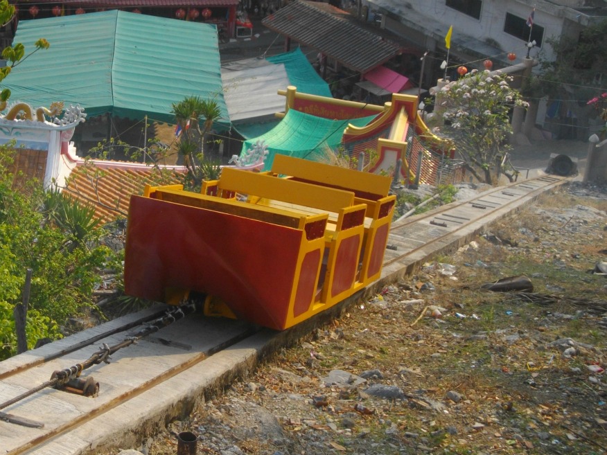 cable railway at Chinese temple