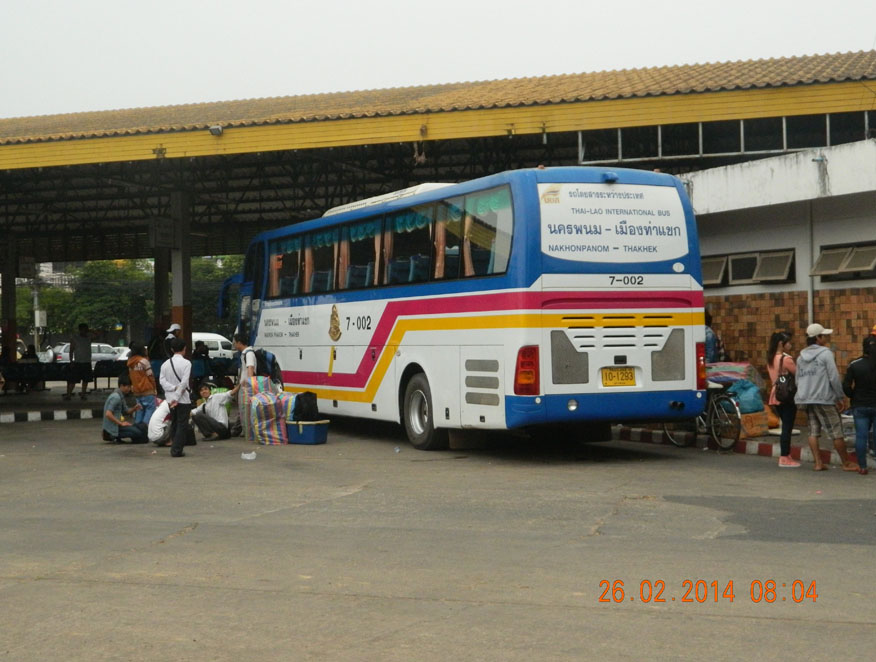 Thai/Lao international bus at Nakhon Phanom bus station