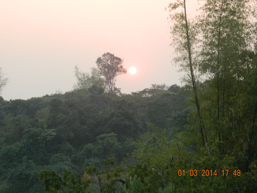 Sunset over the Xan River, Pakxan