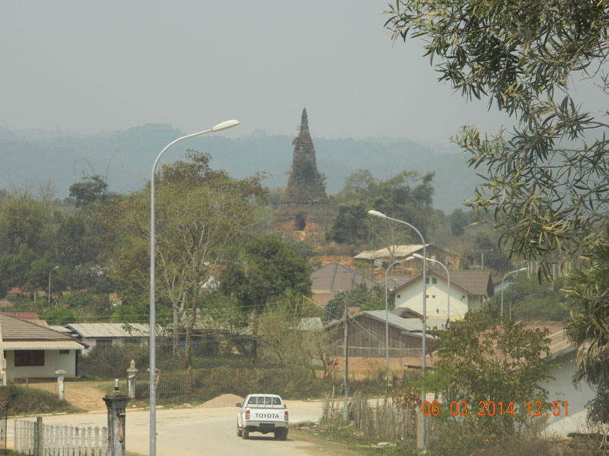 View towards That Foun Stupa, Meung Khoun