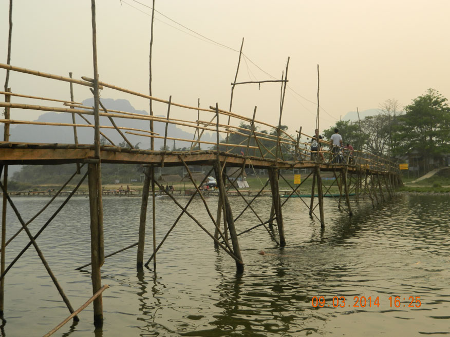 Footbridge at Vang Vieng