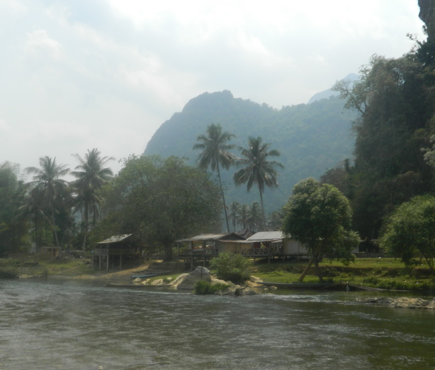 Riverbank at Tahm Chang, Vang Vieng