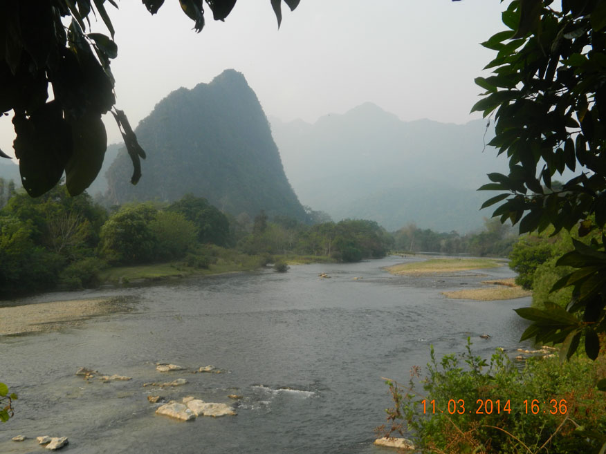 Karst Hill View, Song River Vang Vieng