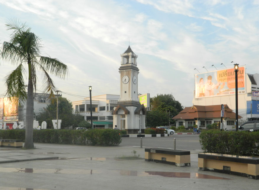 The clocktower in the centre of Lampang